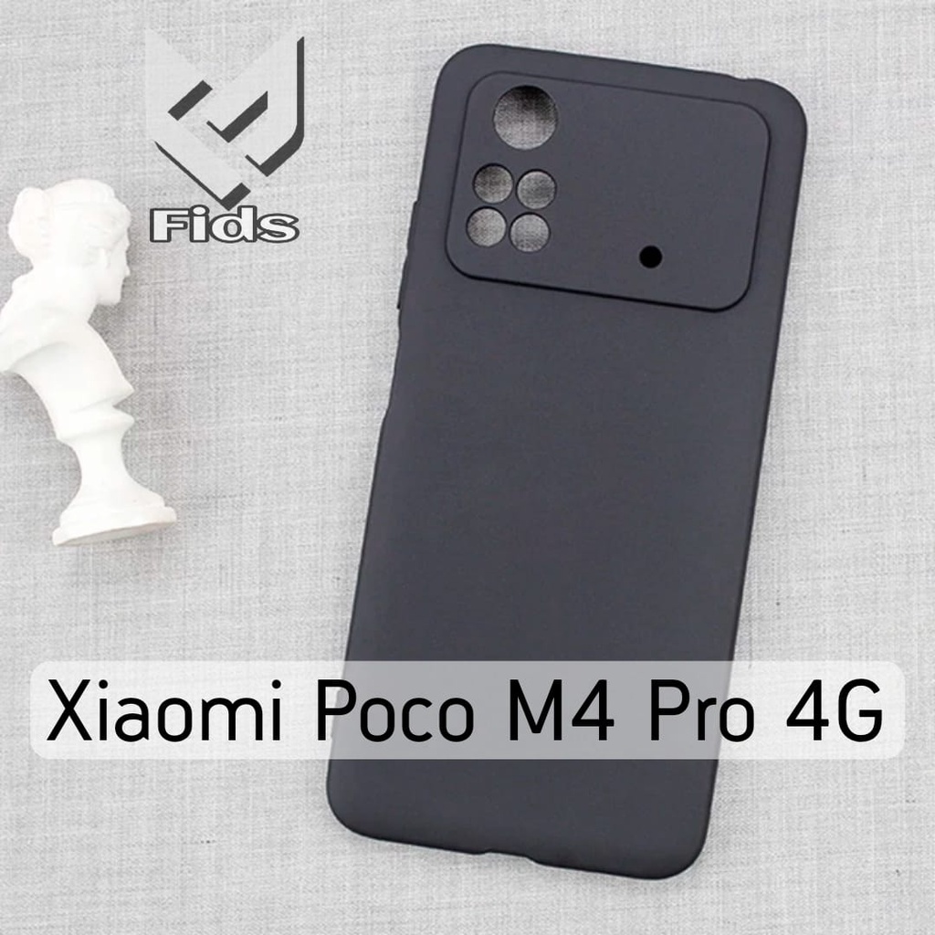 (PROMO Case) XIAOMI POCO M4 PRO 4G Soft Case Black Matte Casing Premium Slim Exellent Cover | Soft Matte | Soft Case Macaron Casing POCO M4 PRO 4G
