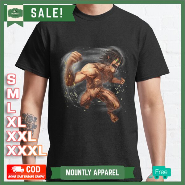 Kaos Baju AoT Eren Yaeger as a Titan T-Shirt Premium