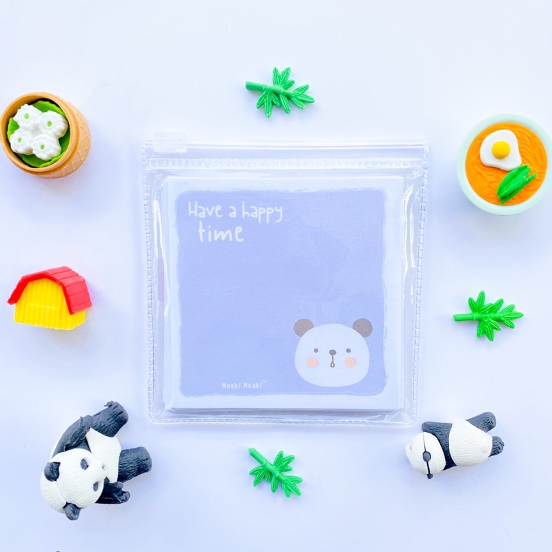 

sticky notes memo pad panda pouch