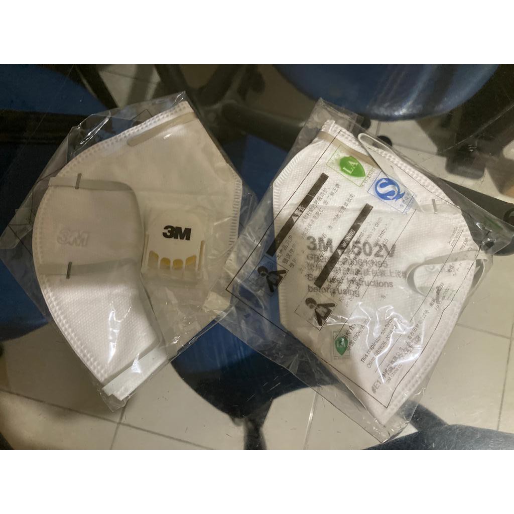 Masker Respirator 3M 9502 Valve 9502V Headloop N95 KN95 ORI BARU STERIL HIGIENIS GARANSI - Per 1 Pcs