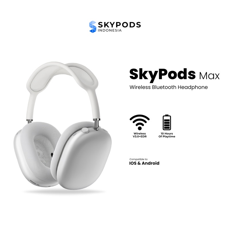 Sky Pods Max 2022 Wireless Bluetooth Headpones by Skypods Indonesia