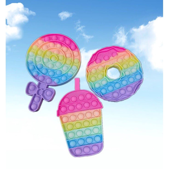 Pop it warna pastel /Pop It Murah / Fidget Push Pop It / Mainan Pop It Pereda Stress / Popit / pop i