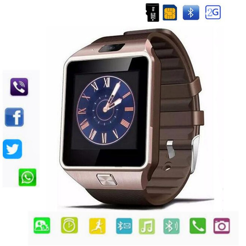 DZ09 Smartwatch Jam Tangan Pintar Digital Pria Jam Tangan untuk Apple Iphone Ponsel Samsung Android