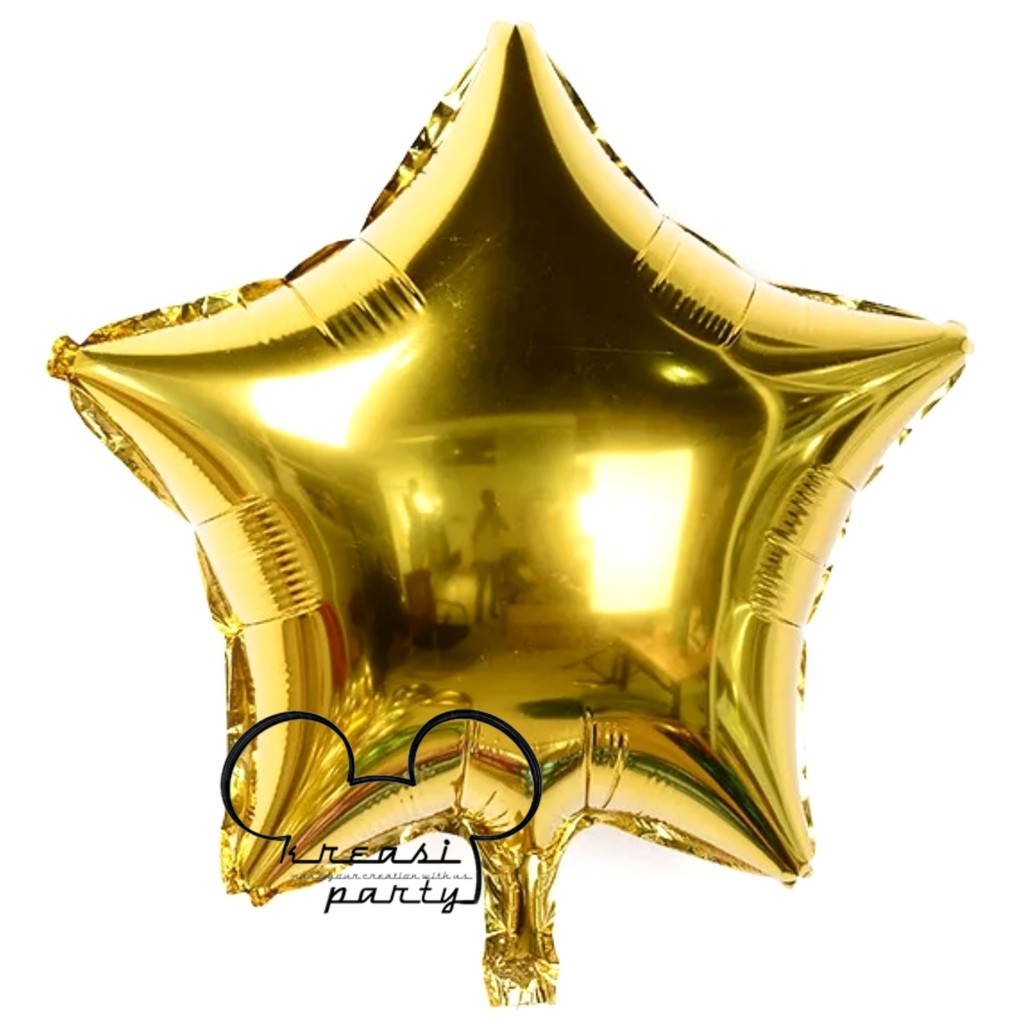 Balon Foil Bintang Gold / Balon Foil Star / Balon Bintang