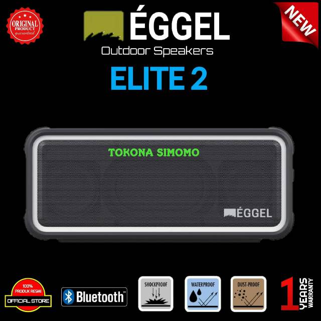 Eggel Elite 2 / Elite2 Waterproof Portable Bluetooth Speakers Original