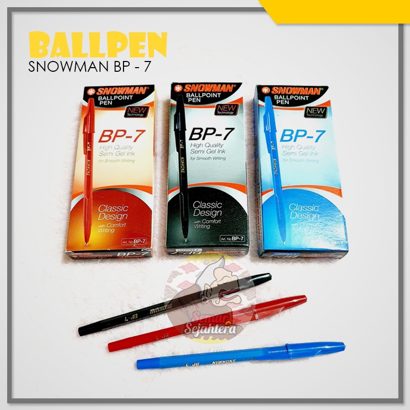 

[PCS] PULPEN / BOLPEN SNOWMAN BP-7 (0.5MM)*