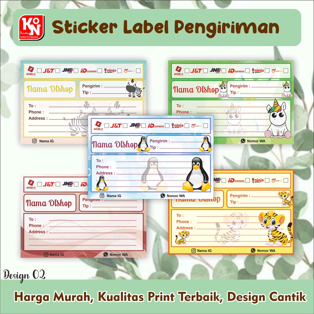 

Stiker Label Pengiriman Olshop | Stiker Alamat Pengiriman | Design 02