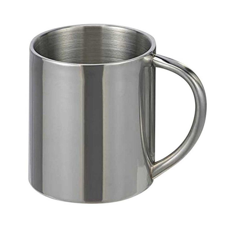 Gelas Stainless Cangkir Mug Tebal Kopi Teh Minuman 320ml Handle