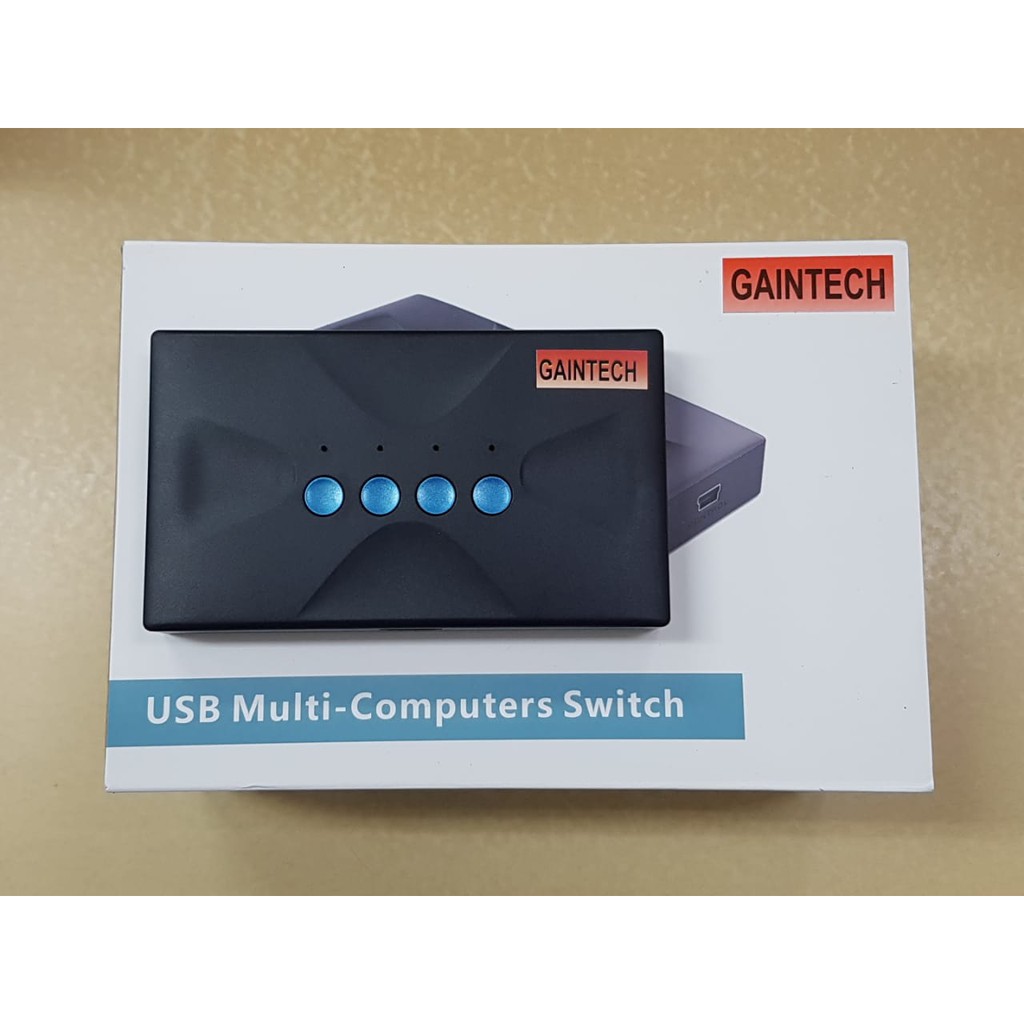 USB MULTI-COMPUTERS SWITCH / KVM SWITCH HDMI manual Gaintech + kabel