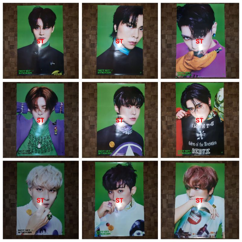 Poster NCT 127 Album Sticker Jewel Taeil Johnny Taeyong Yuta Doyoung Jaehyun Jungwoo Mark Haechan Of
