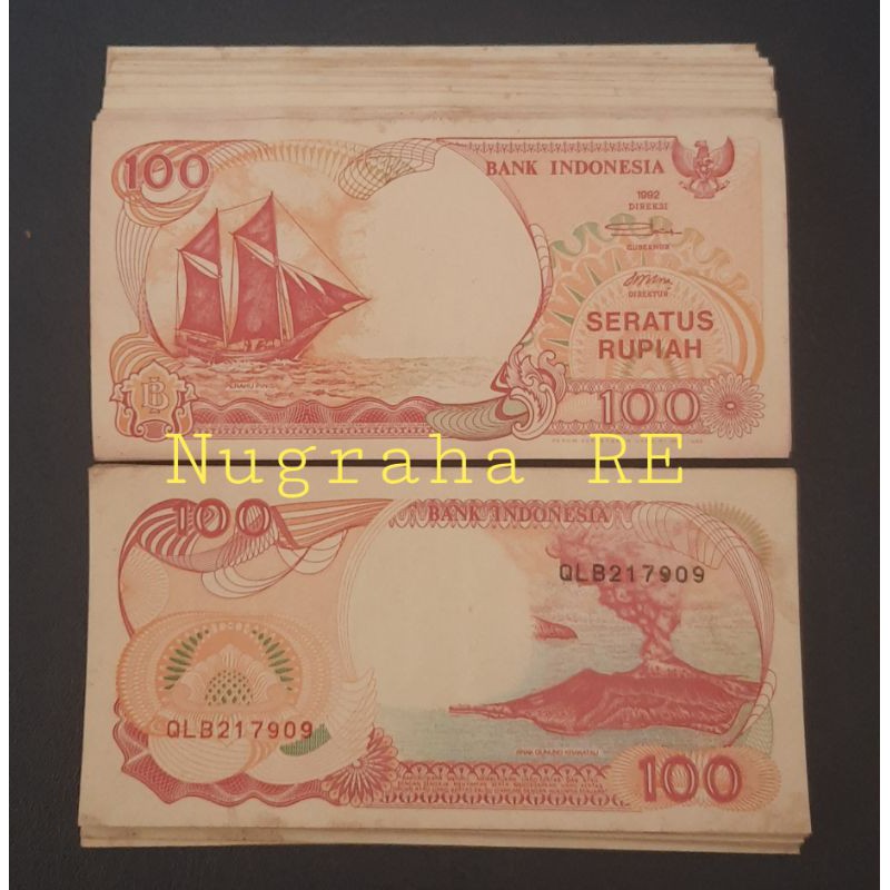 Uang kuno 100 Rupiah Pinisi 1992