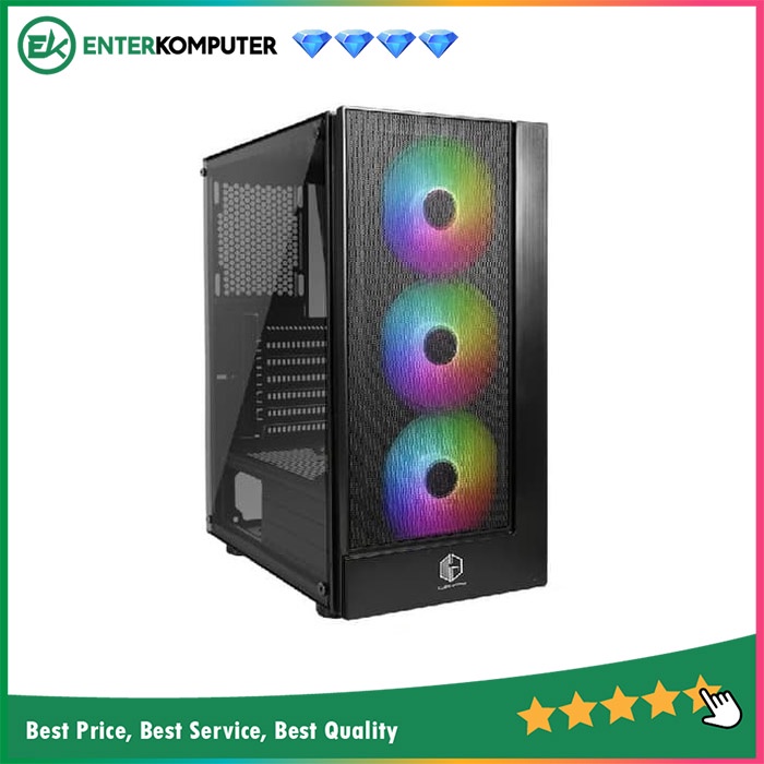 Casing PC CUBE GAMING LICHT - ATX - TEMPERED GLASS - Casing Gaming