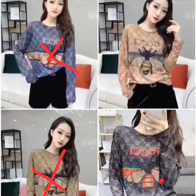 KAOS GUCCI LEBAH LENGAN PANJANG