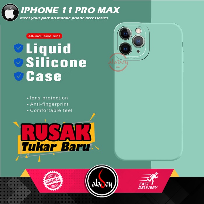 Case Iphone 11 Pro Max Soft Case Liquid Silicone Pro Camera Premium Casing