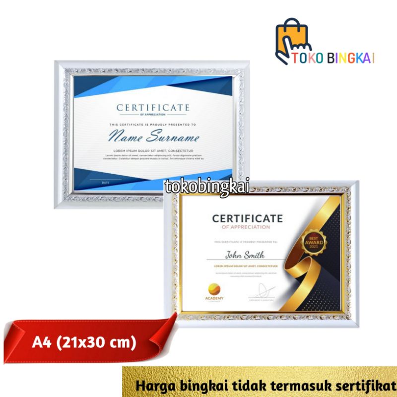 Bingkai foto sertifikat A4 ukir klasik frame foto A4 pigura A4 21X30 CM