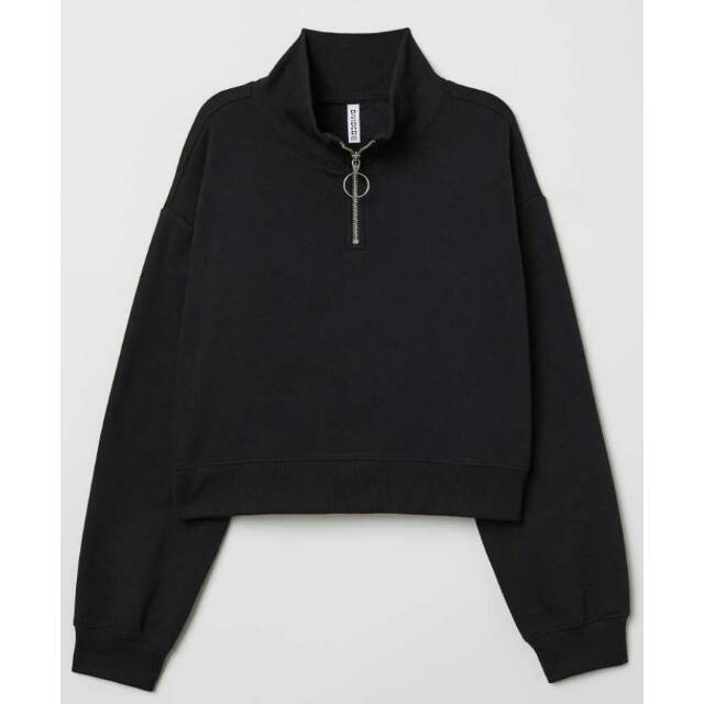 h&m stand up collar sweatshirt