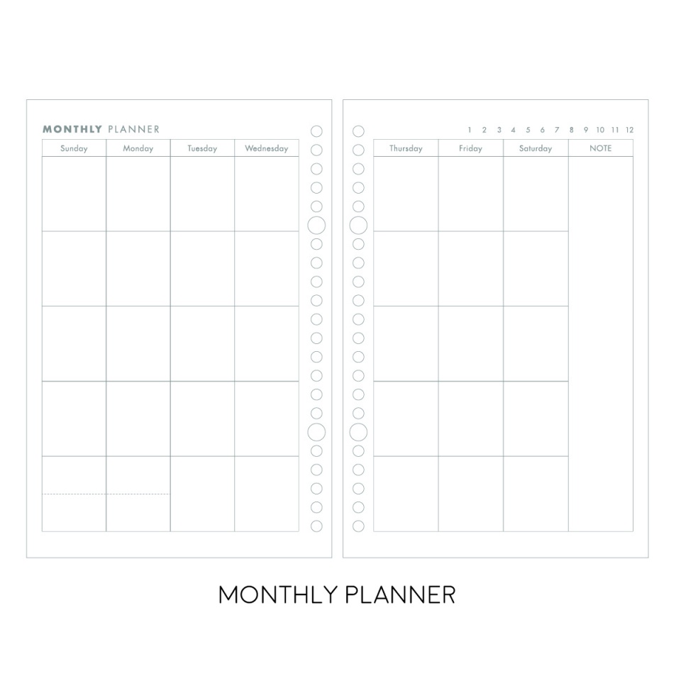 

H7Y PANMOMO Monthly And Weekly Planner Loose Leaf [Creativ]