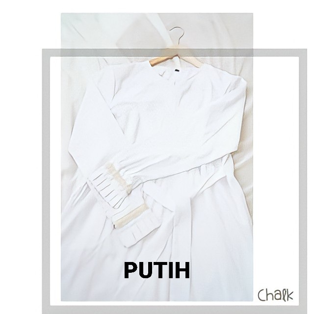 Gamis Katun Dress Polos Toyobo Fodu Madinah Premium Putih Jumbo Cocok Untuk Seragam