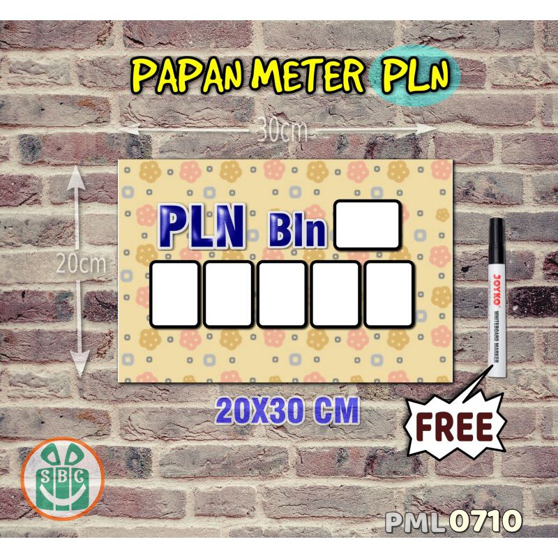 

Stokastik Papan Meter Listrik PLN PAM motif Unik - Pastel 10
