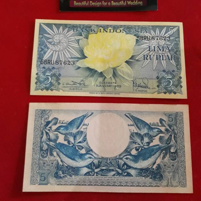 Uang kertas 5 rupiah tahun 1959