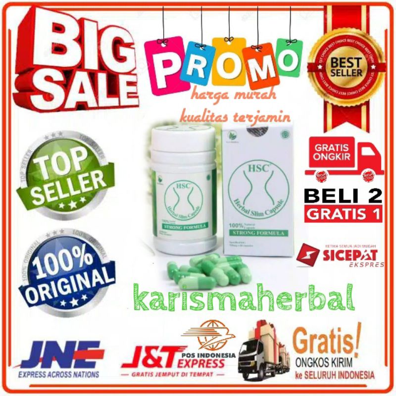 HSC ASLI ORIGINAL 100% | OBAT PELANGSING BADAN HERBAL BAGUS | OBAT DIET