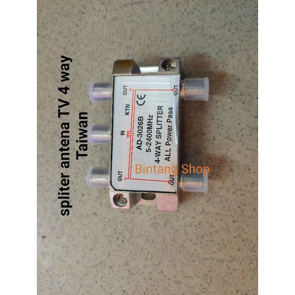 splitter antena TV 4 way taiwan