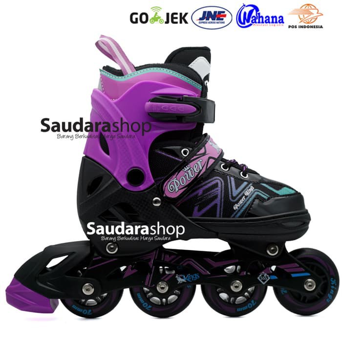 Power King Sepaturoda Inline Roda FULL Karet Unggu / Sepatu roda