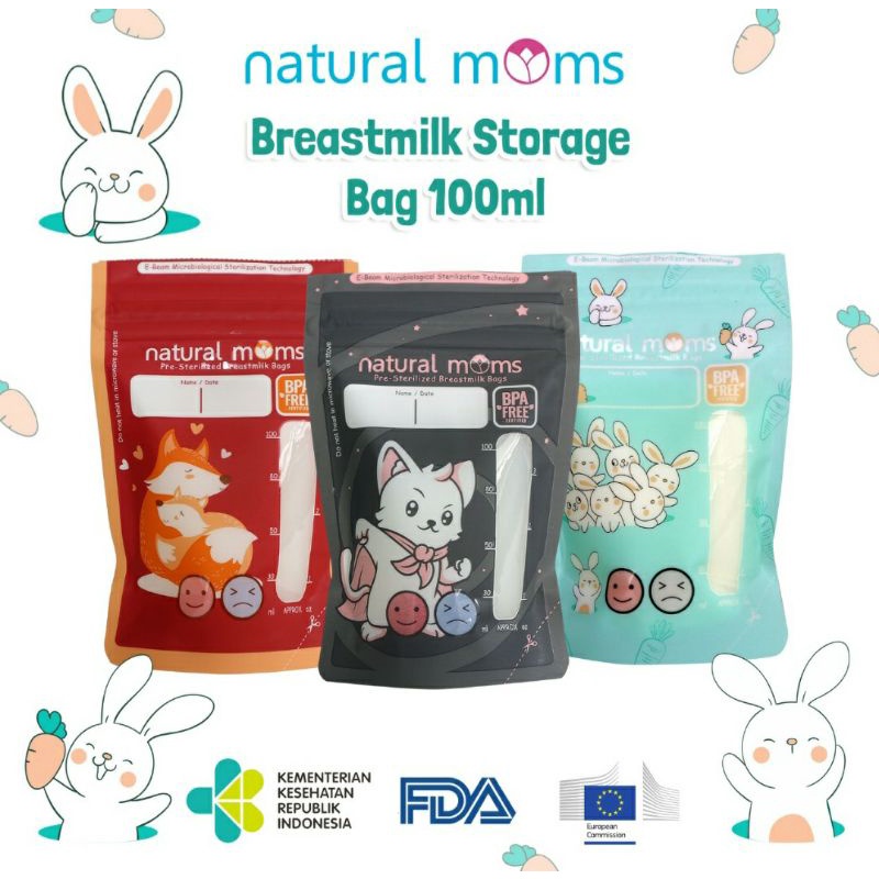 Kantong ASI Natural Moms 100ml 120ml 200ml