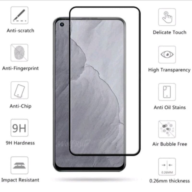 Oppo Reno 6 4G 5G tempered glass anti gores kaca full lcd