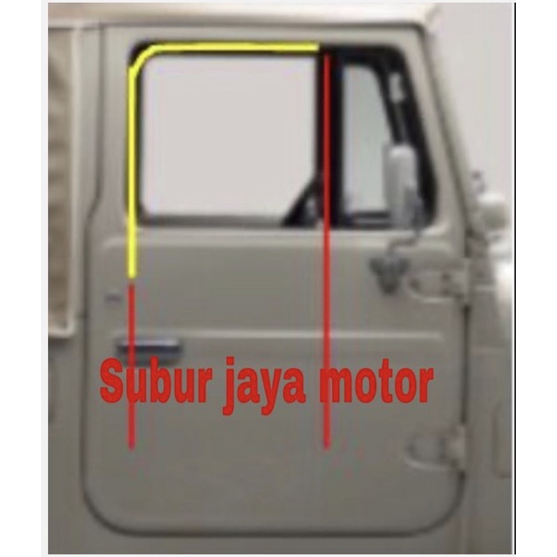 Karet Run Channel - Hardtop STANDARD FJ40 / FJ45 / BJ40 - Rel Kaca Pintu