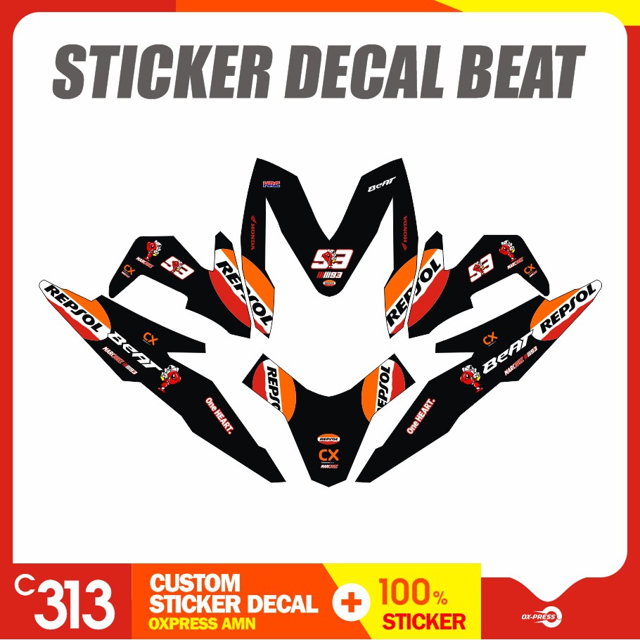 Stiker Striping Honda BEAT Custom Sticker (16)