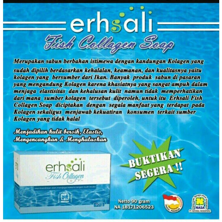 Sabun Cuci Muka - Ershali Fish Collagen - Sabun Collagen - Sabun Nasa Asli - Sabun Ershali Nasa
