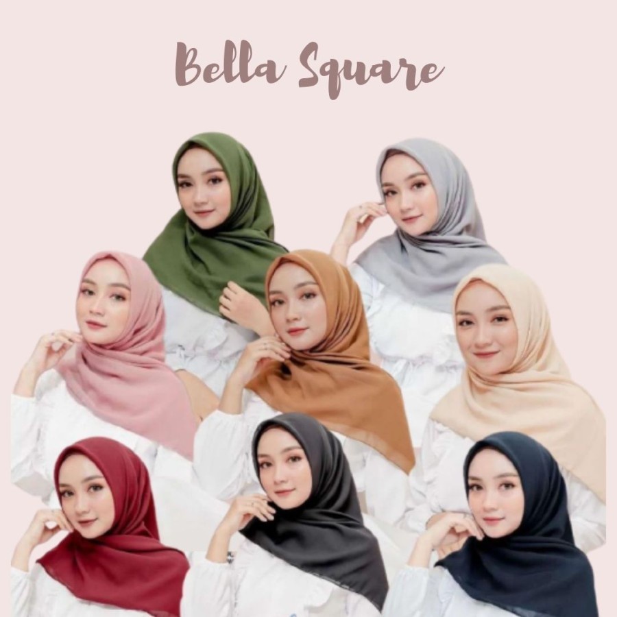 HIJAB SEGIEMPAT BELLA PREMIUM DOUBLE HYCOUNT OPEN RESELLER TERLARIS TERMURAH