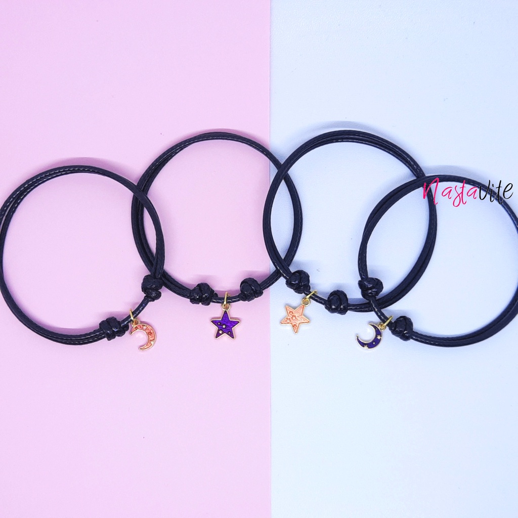 Gelang Couple Sahabat Pacar Bestie 4 Bulan Bintang Murah