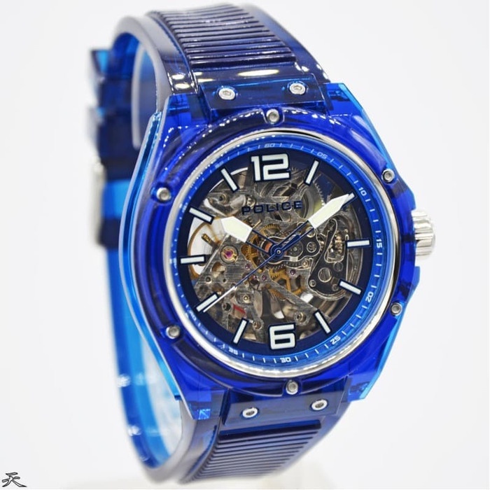 Jam Tangan Pria Original Police 15924JPBL-48P Biru Automatic