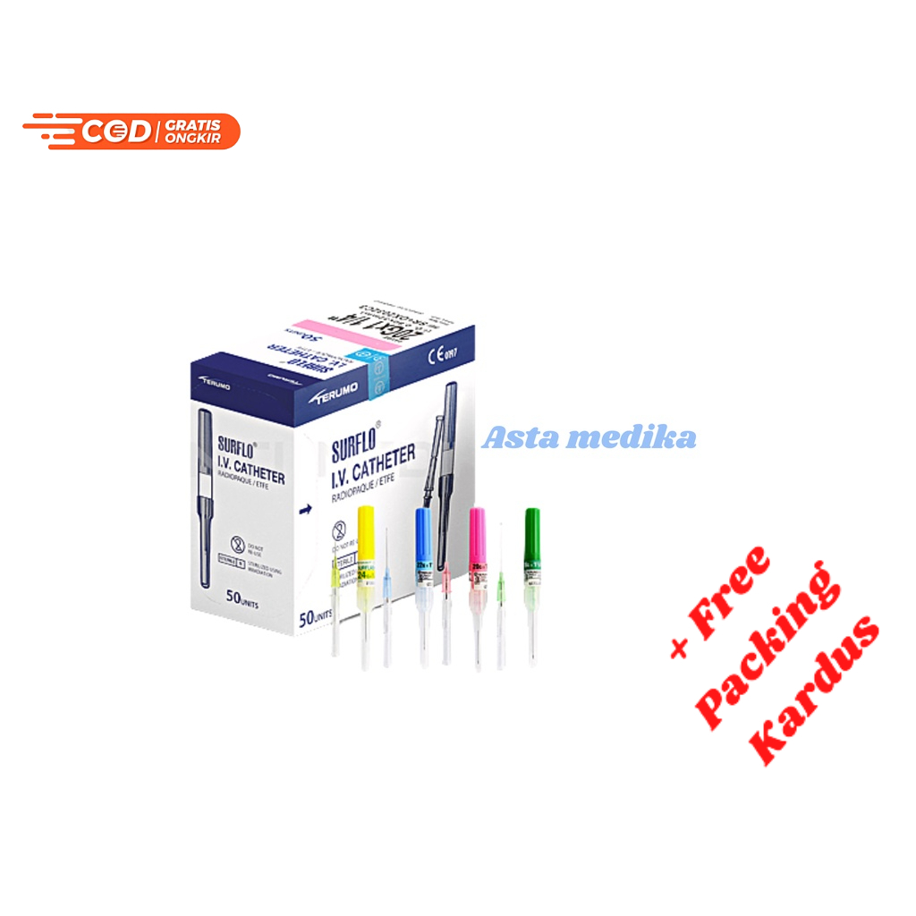 Surflo I.V Catheter 18G, 20G, 22G, 24G Terumo / Surflo Terumo / Jarum Infus Surflo / Jarum IV Catheter Terumo