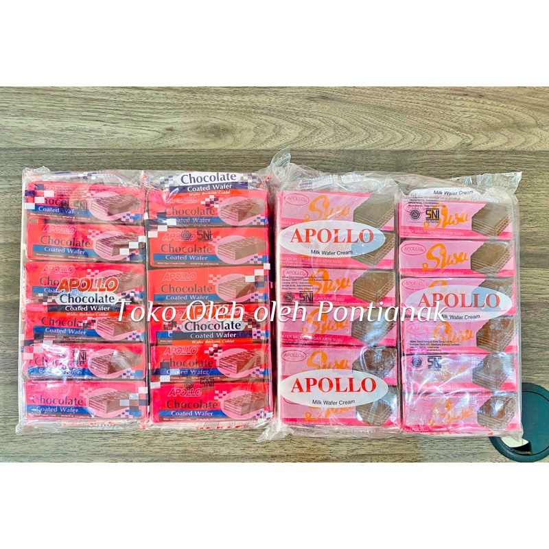 

Apollo Apolo LOVIN Wafer Biskuit Susu Krim/ Chocolate Coklat 2 Pilihan Rasa 12 Pcs