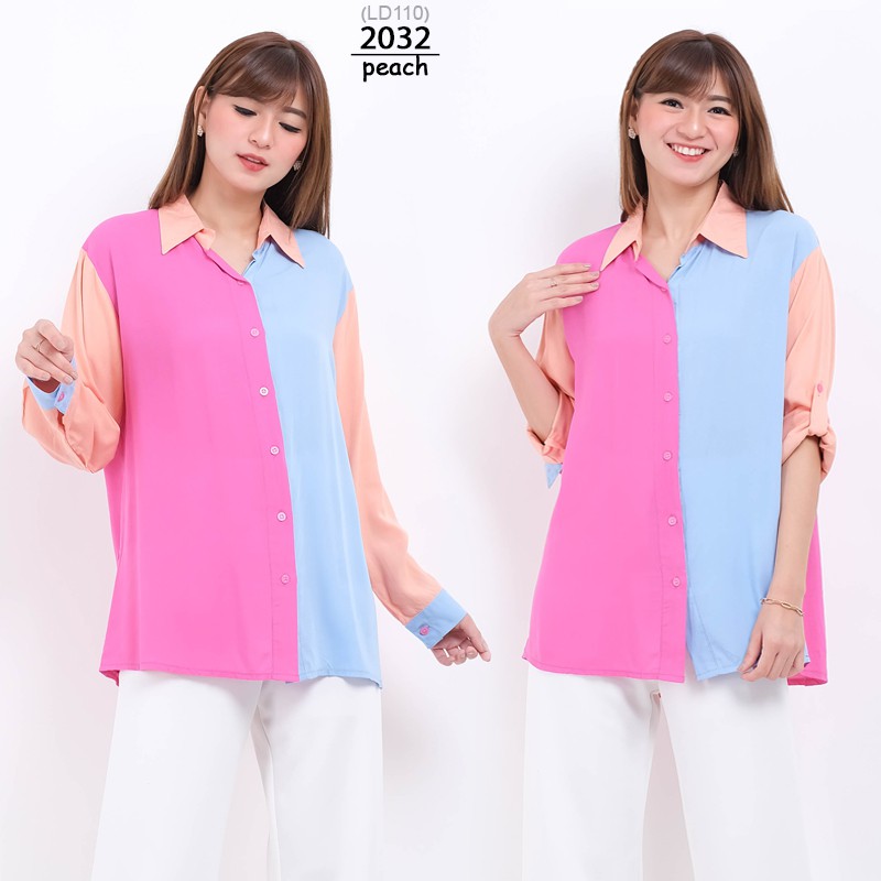 ARENA - Kemeja Basic Wanita Colorful