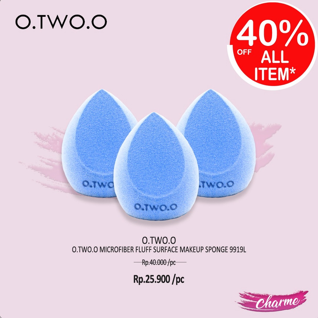 (READY &amp; ORI) O.TWO.O Otwoo Microfiber Fluff Surface Makeup Sponge 9919L