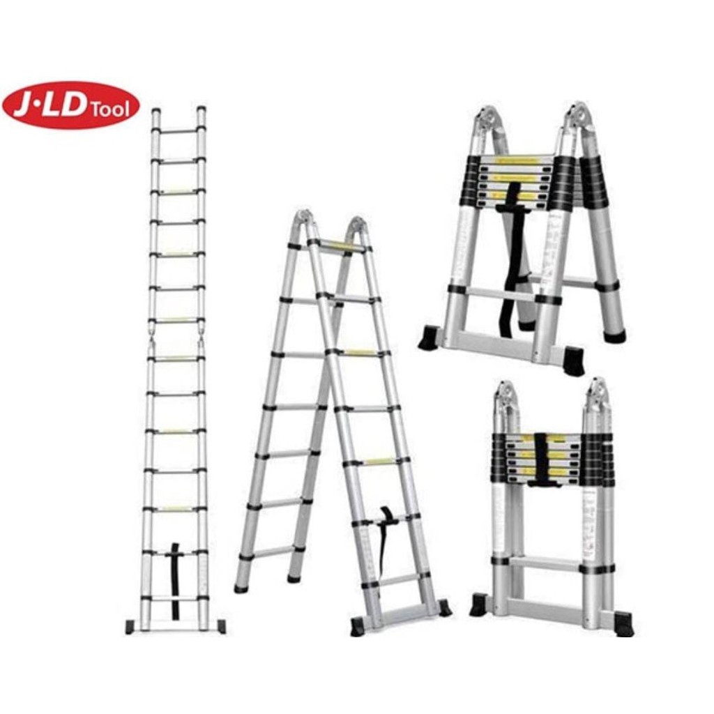 JLD TANGGA TELESKOPIK DOUBLE 5.6 METER TANGGA LIPAT TELESKOPIK 2.8M+2.8M