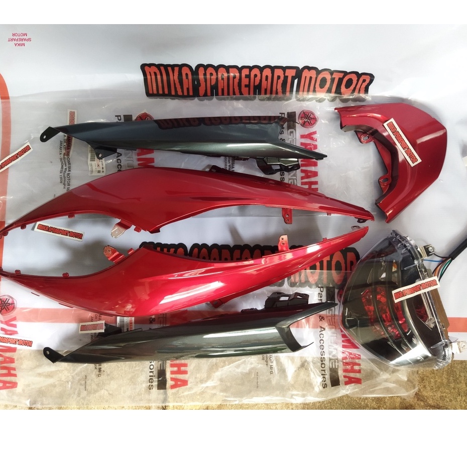 PAKET SAMBUNGAN YAMAHA MIO SOUL GT 115 CC MERAH / COVER BODY BELAKANG YAMAHA MIO SOUL GT 115 CC MERA