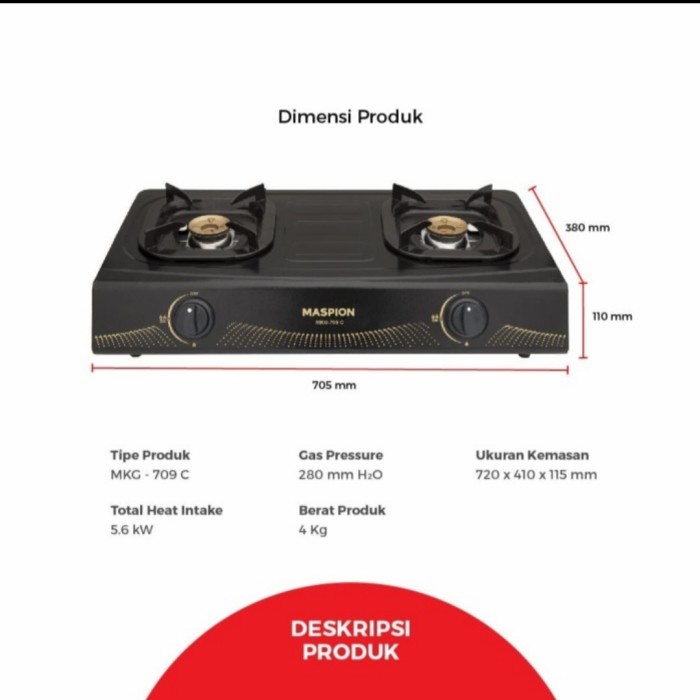 Kompor Gas Maspion MKG 709C