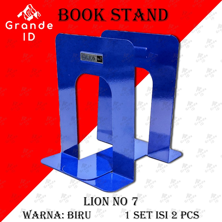 

PEMBATAS BUKU BESI LION NO 7 BOOK STAND SEPASANG ISI 2 PCS