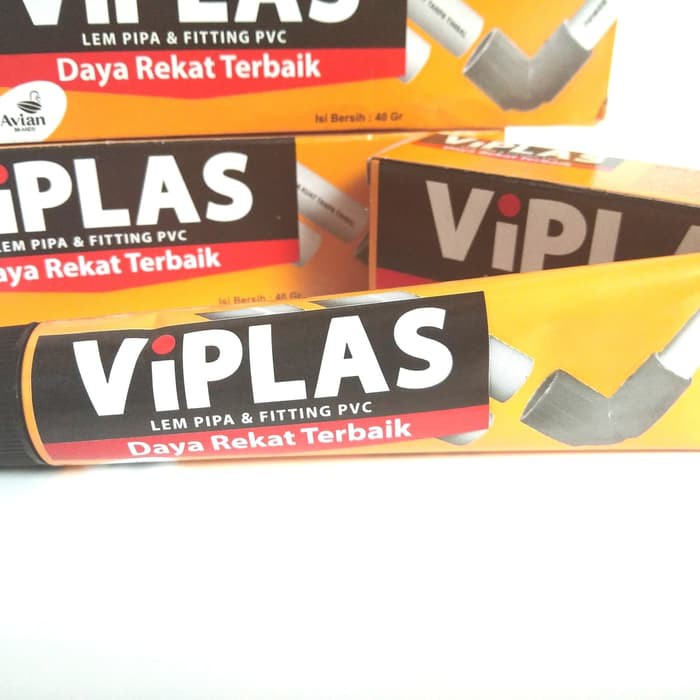 

Lem pipa PVC Viplas tube 40gr Daya rekat terbaik