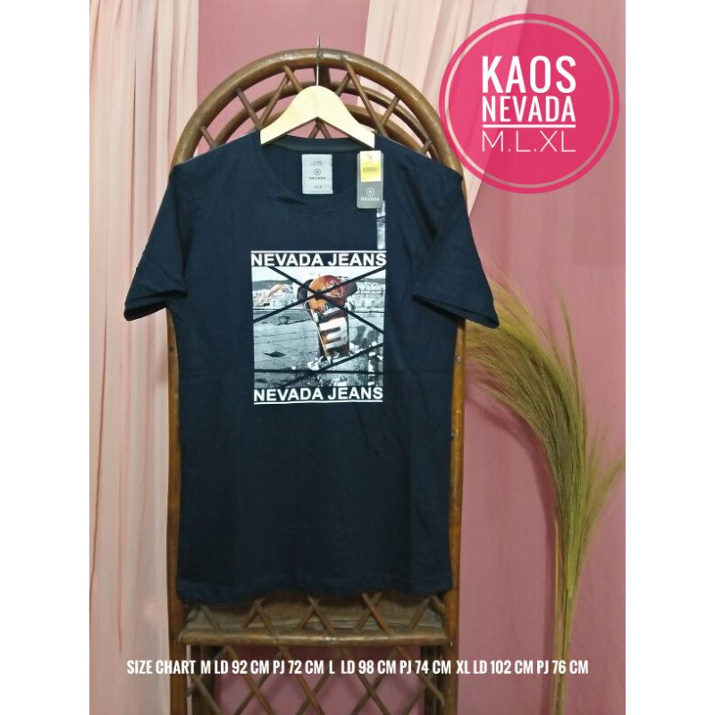 Nevada kaos Lengan Pendek Kaos Cowok Dewasa