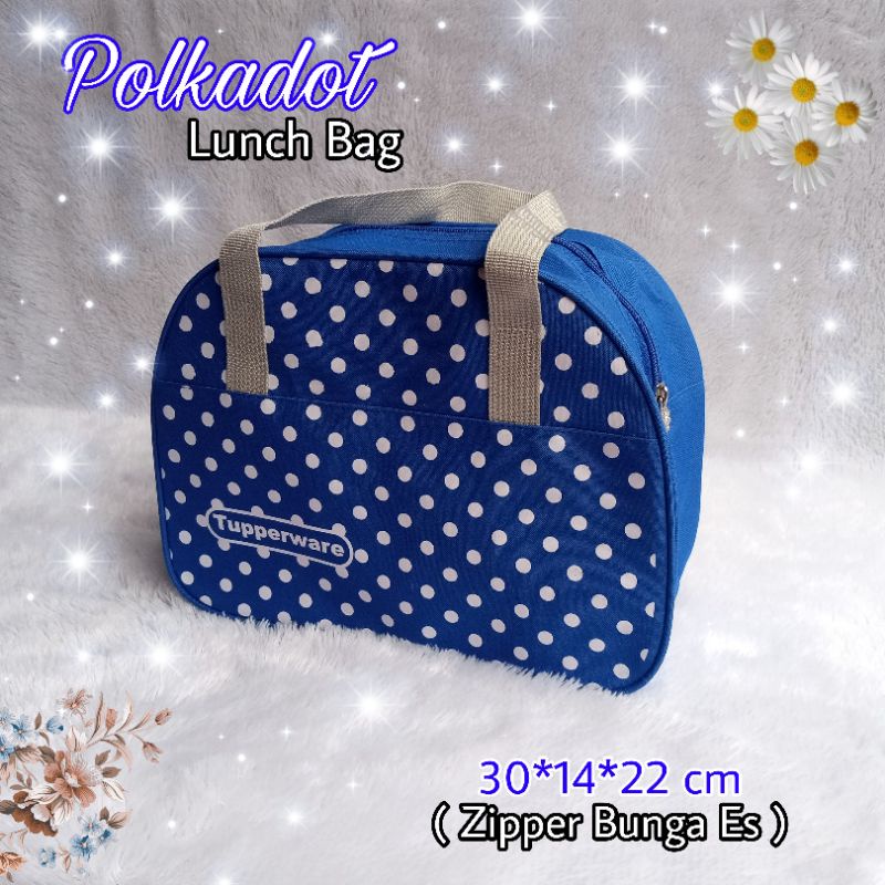 Tas polkadot tupp ( Zipper bunga es ) / polka tupperware