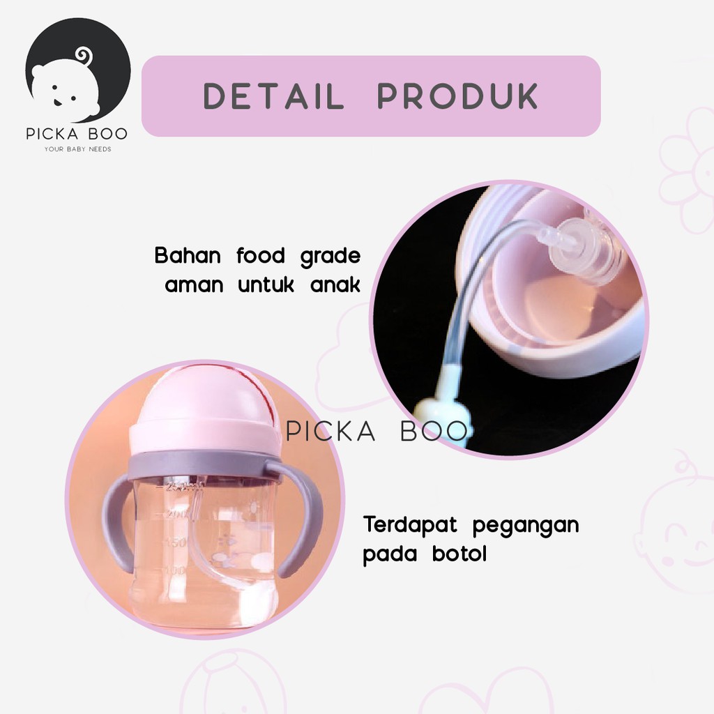 PICKA BOO Botol Gelas Minum Sedotan Anak Balita Botol Minum Bayi Gelas Anak Balita Training Cup Baby