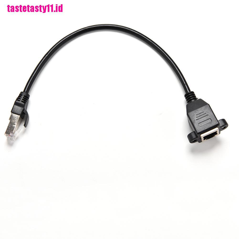 1ft RJ45 Male Ke Female Screw Mount Panel Ethernet LAN Network