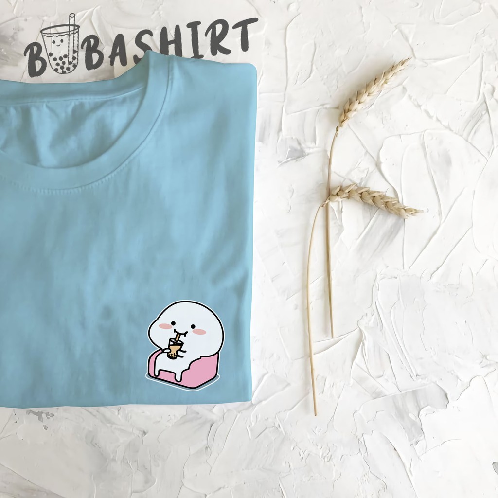 (COD) BUBASHIRT- KAOS PENTOL MINUM BOBA WANITA SIZE XS - XXL