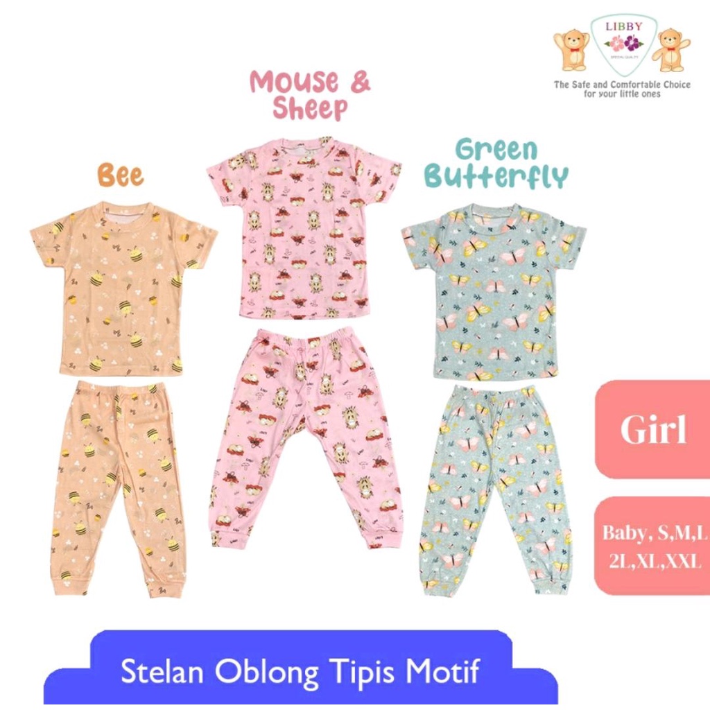 LIBBY SETELAN BAYI DAN ANAK MOTIF GARDENS BY THE JOY / SETELAN BAYI DAN ANAK